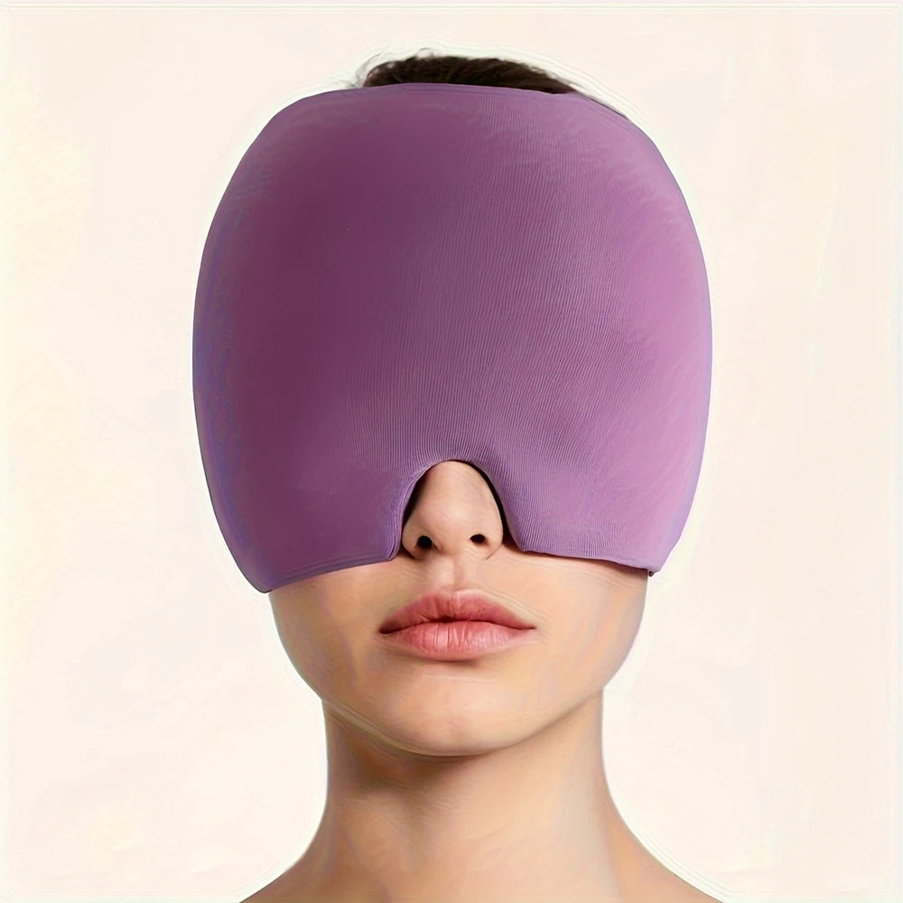 Migraine Headache Relief Cap Gel Ice Head Wrap Hot and Cold Therapy Headache Eyes Mask Sinus Puffy Eyes Tension Stress Relief
