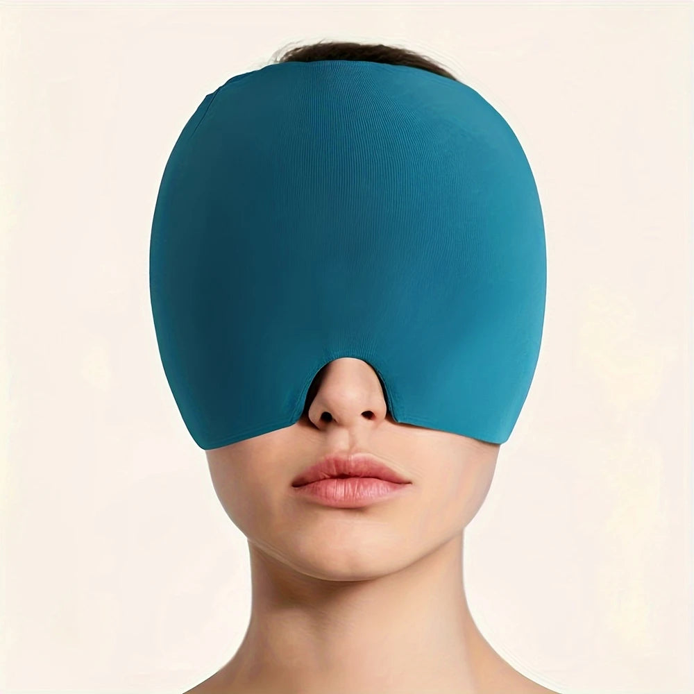 Migraine Headache Relief Cap Gel Ice Head Wrap Hot and Cold Therapy Headache Eyes Mask Sinus Puffy Eyes Tension Stress Relief